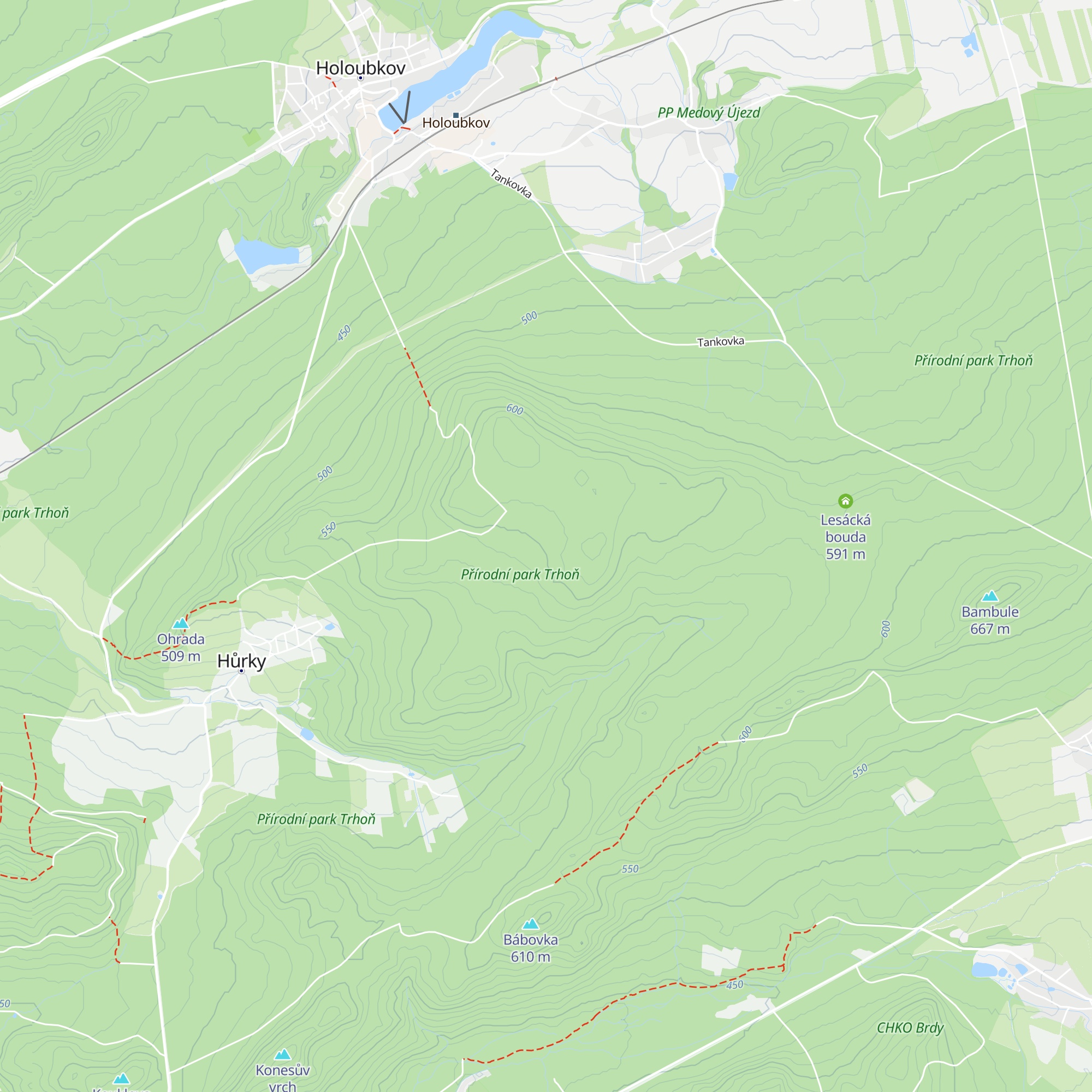 Seník pod Špičatým vrchem map