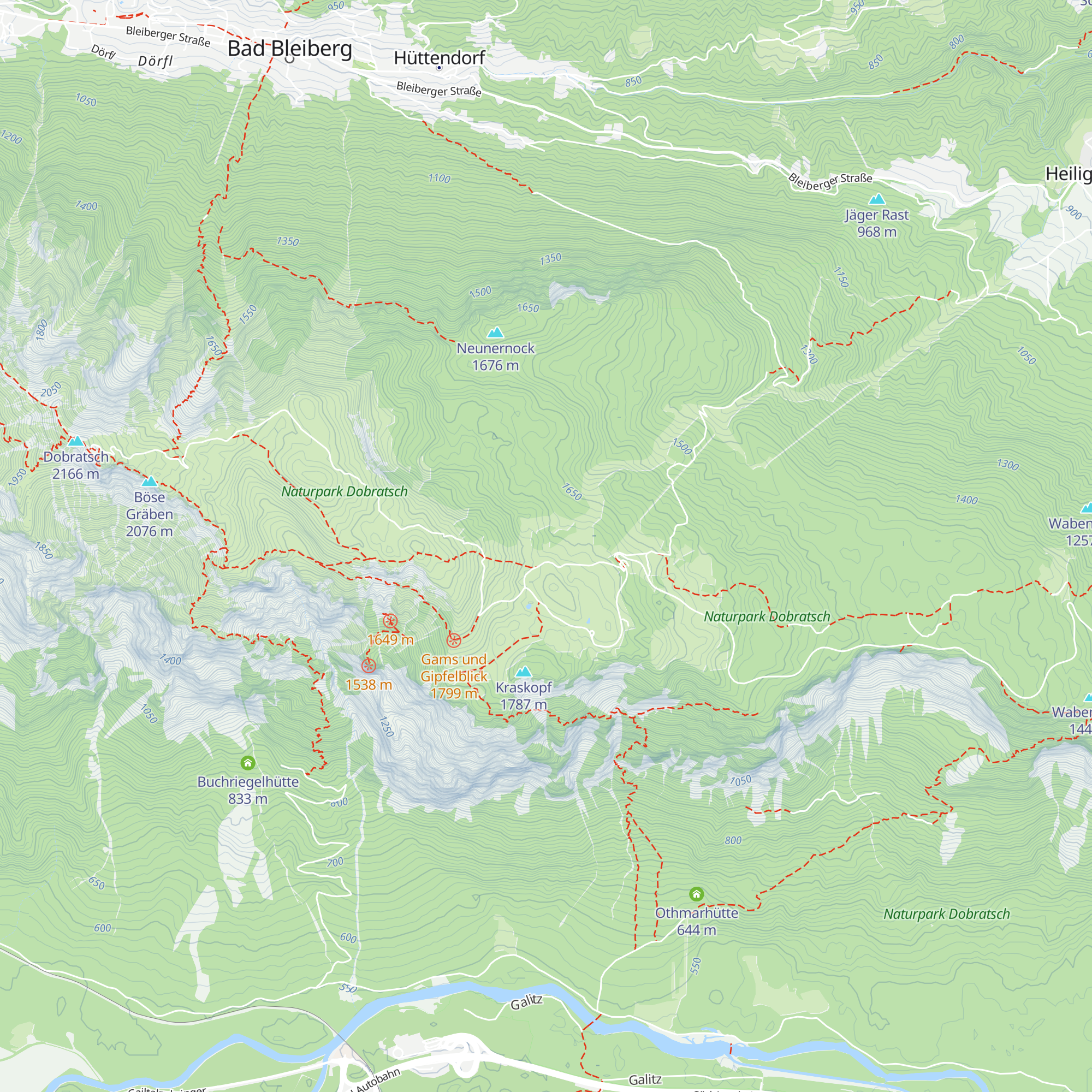 Unterfellacher Hütte map
