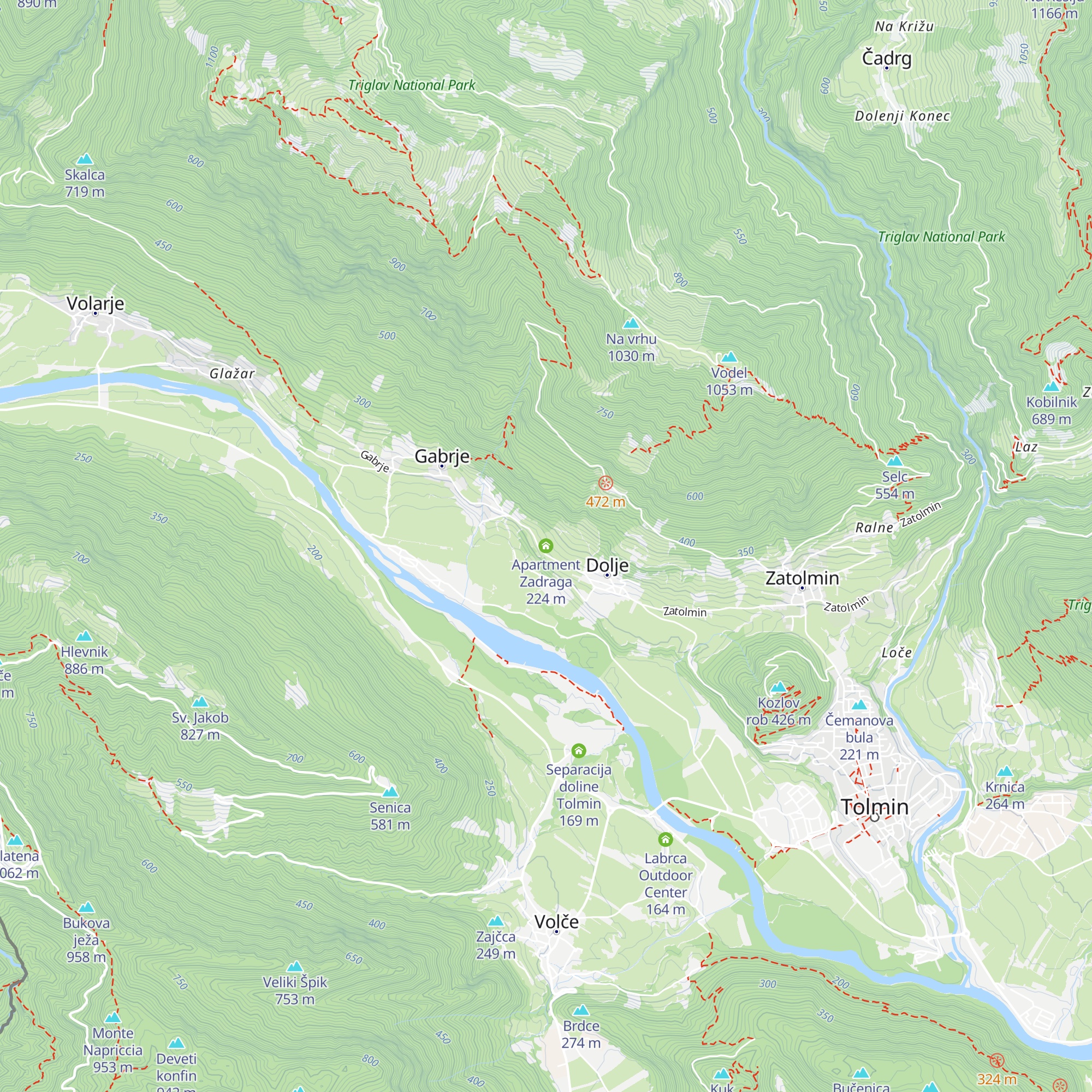 Apartment Zadraga map