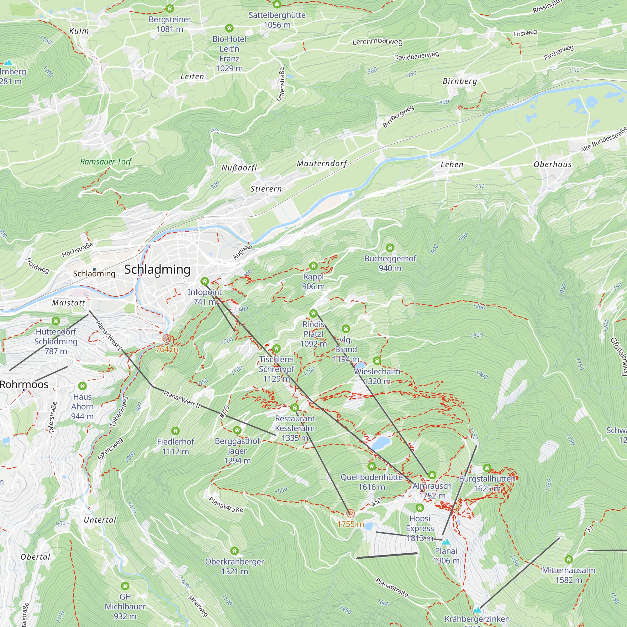 Rindis Platzl map