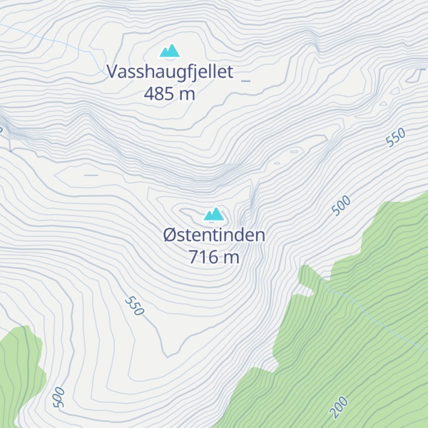 Map of Østentinden