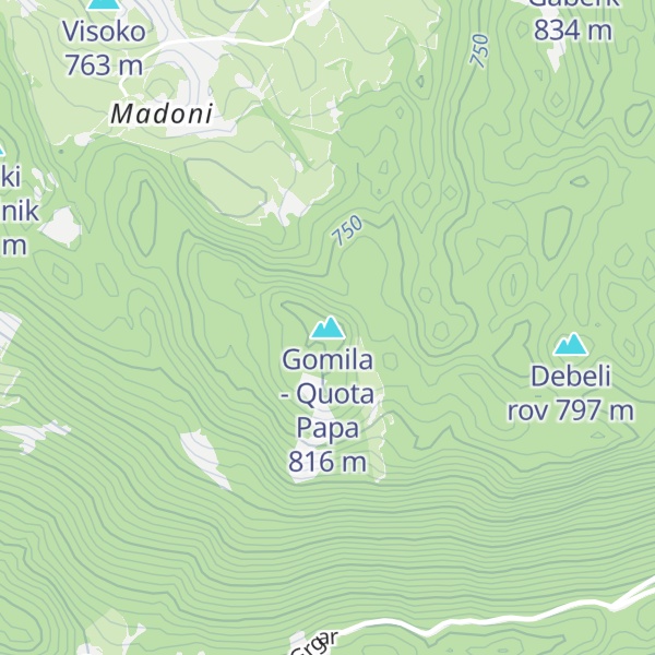 Map of Gomila - Quota Papa