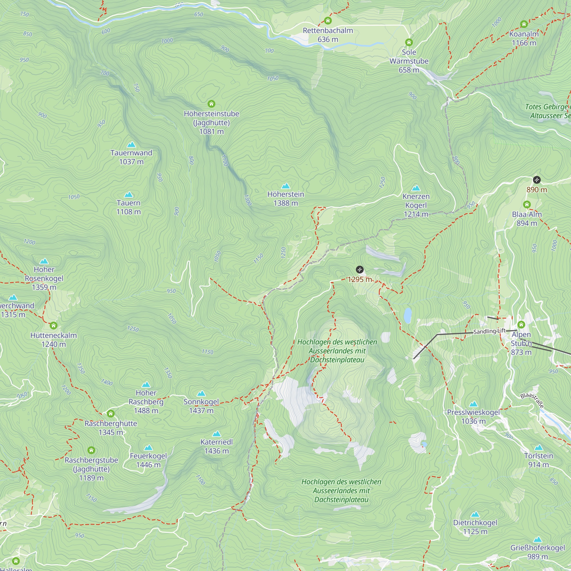 Hintere Sandlingalm (Pitzingalm) map