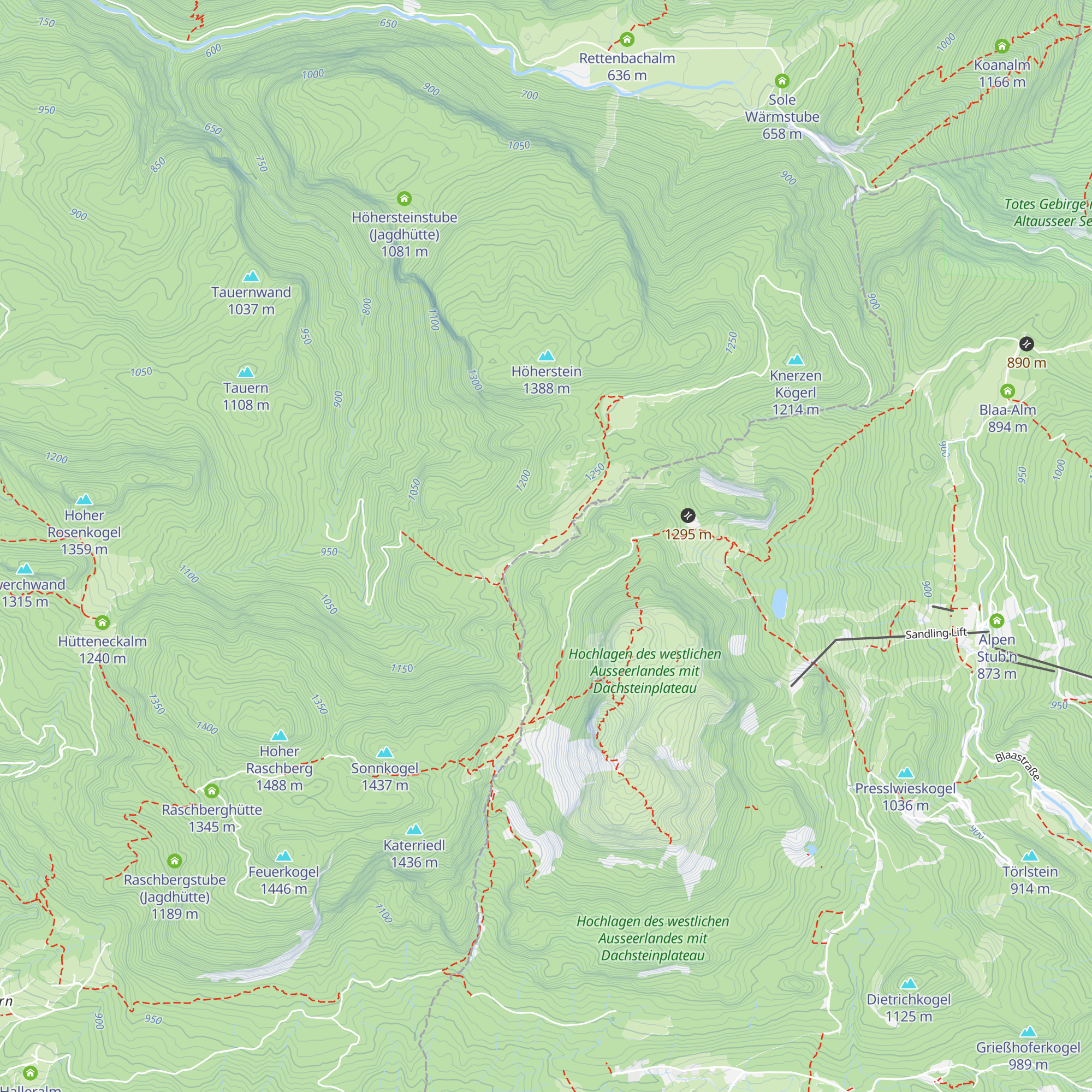 Hintere Sandlingalm (Pitzingalm) map