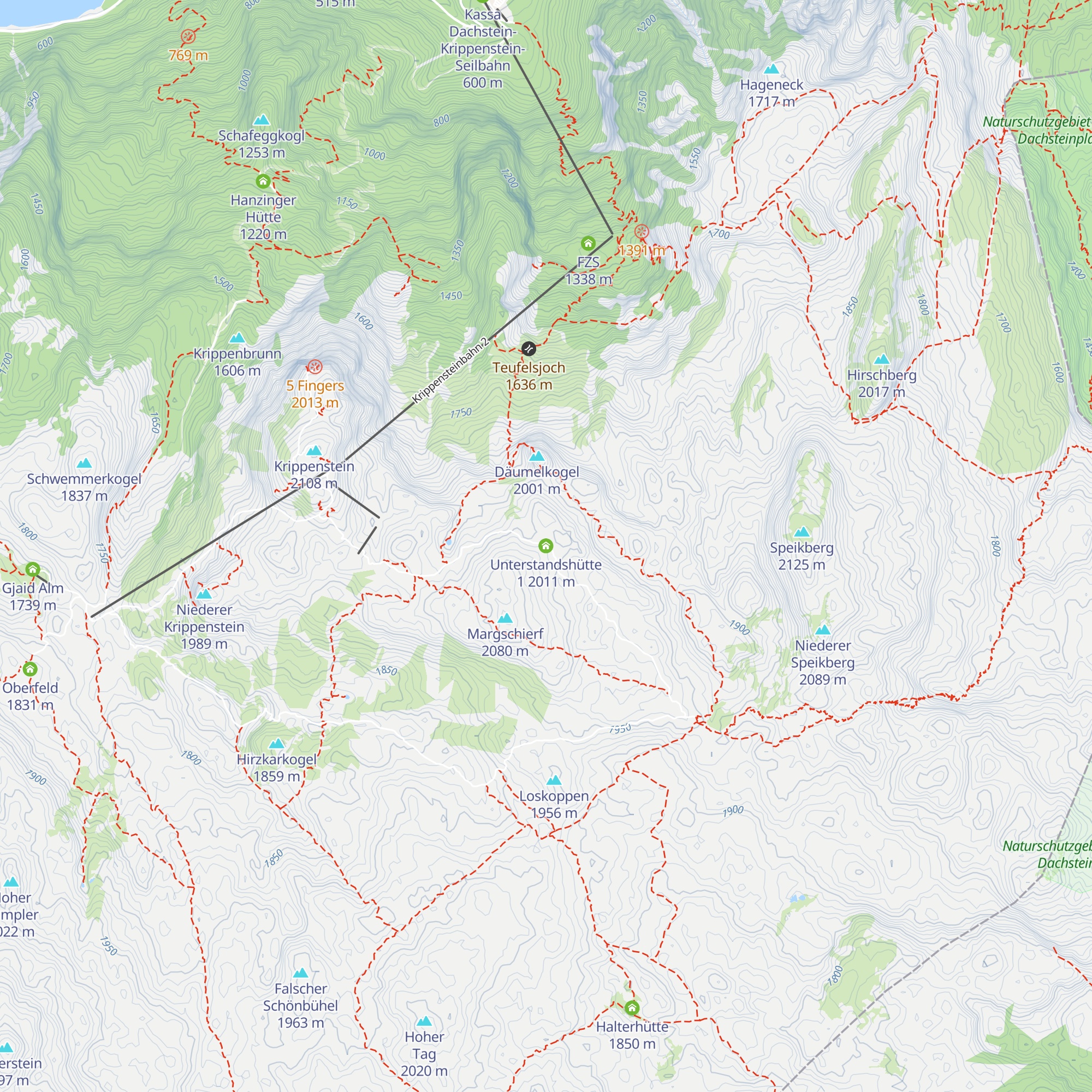 Unterstandshütte 1 map