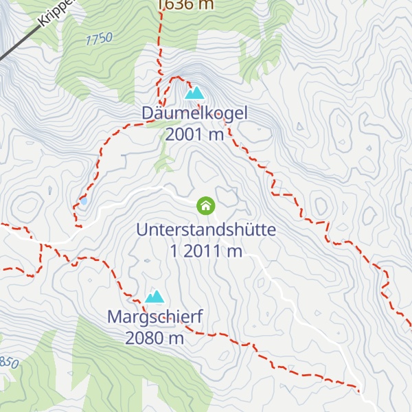 Map of Unterstandshütte 1