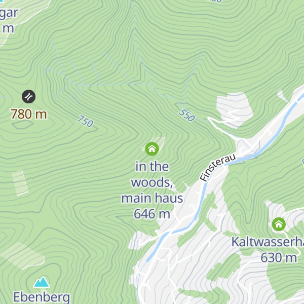 Map of in the woods, guest kitchen