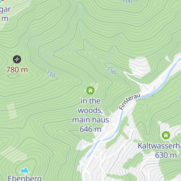 Map of in the woods, main haus