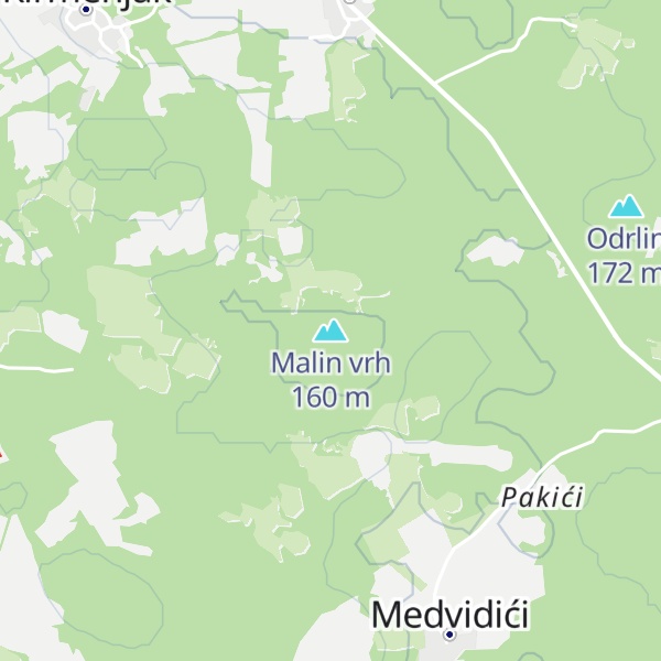 Map of Malin vrh