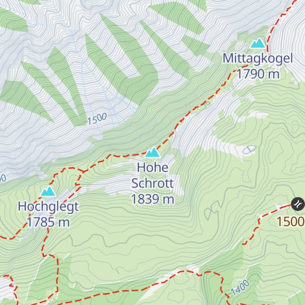 Map of Hohe Schrott