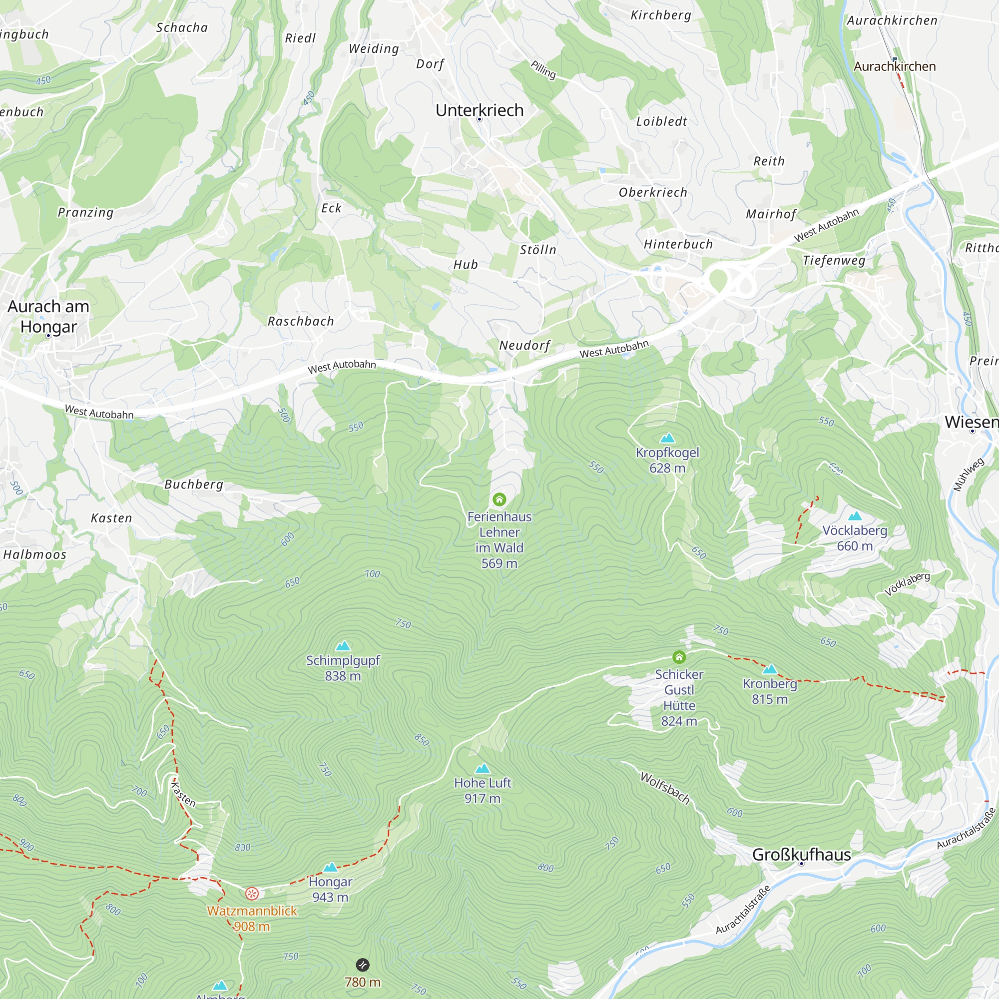Ferienhaus Lehner im Wald map