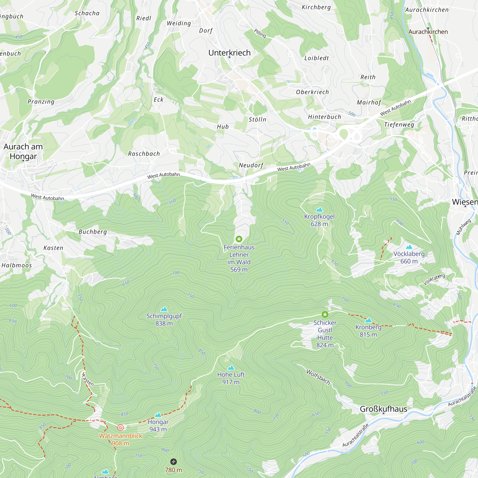 Ferienhaus Lehner im Wald map