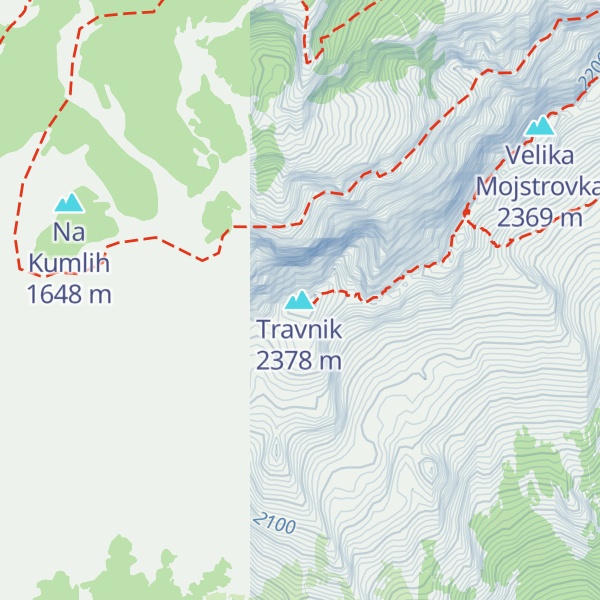 Map of Vrh Travnika