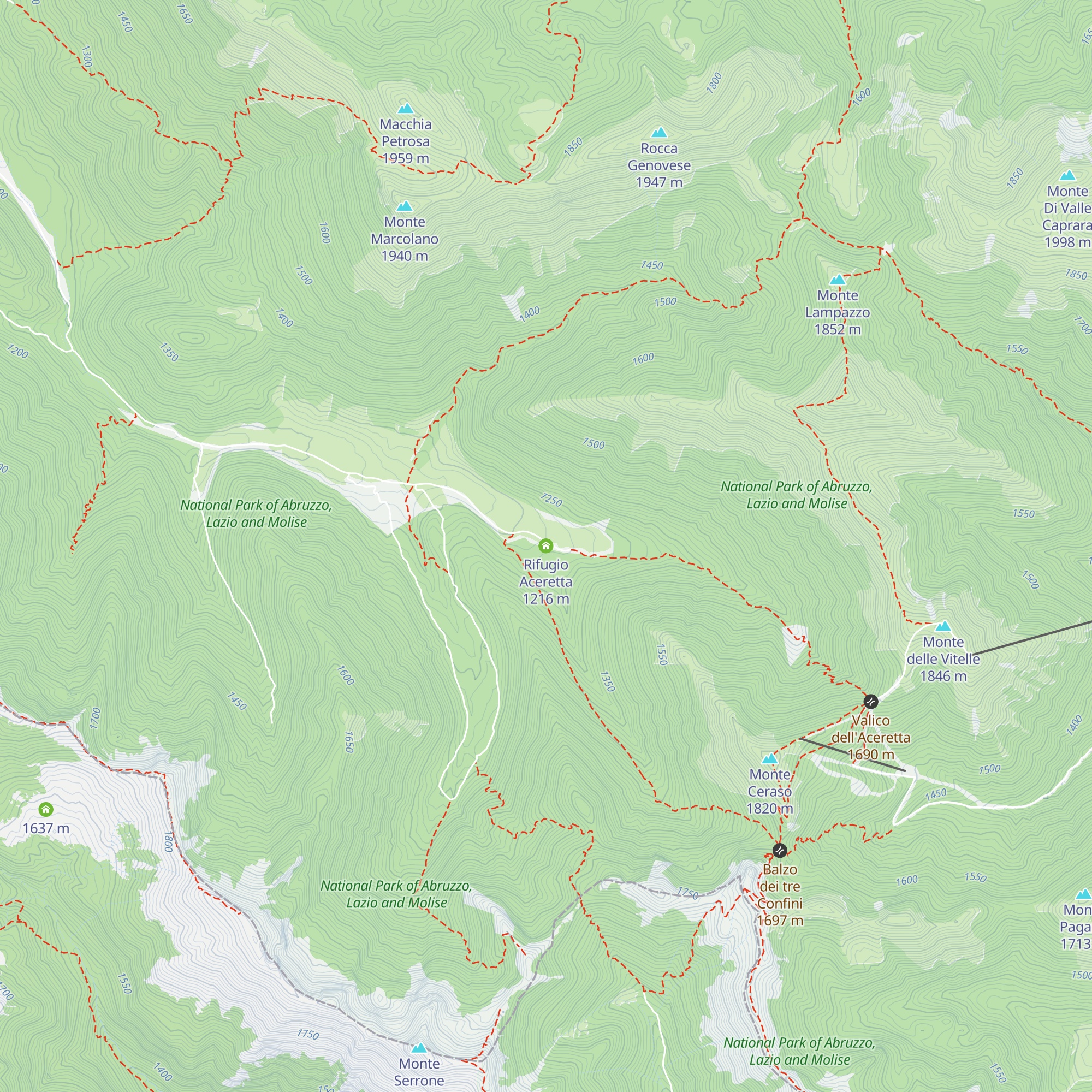 Rifugio Aceretta map