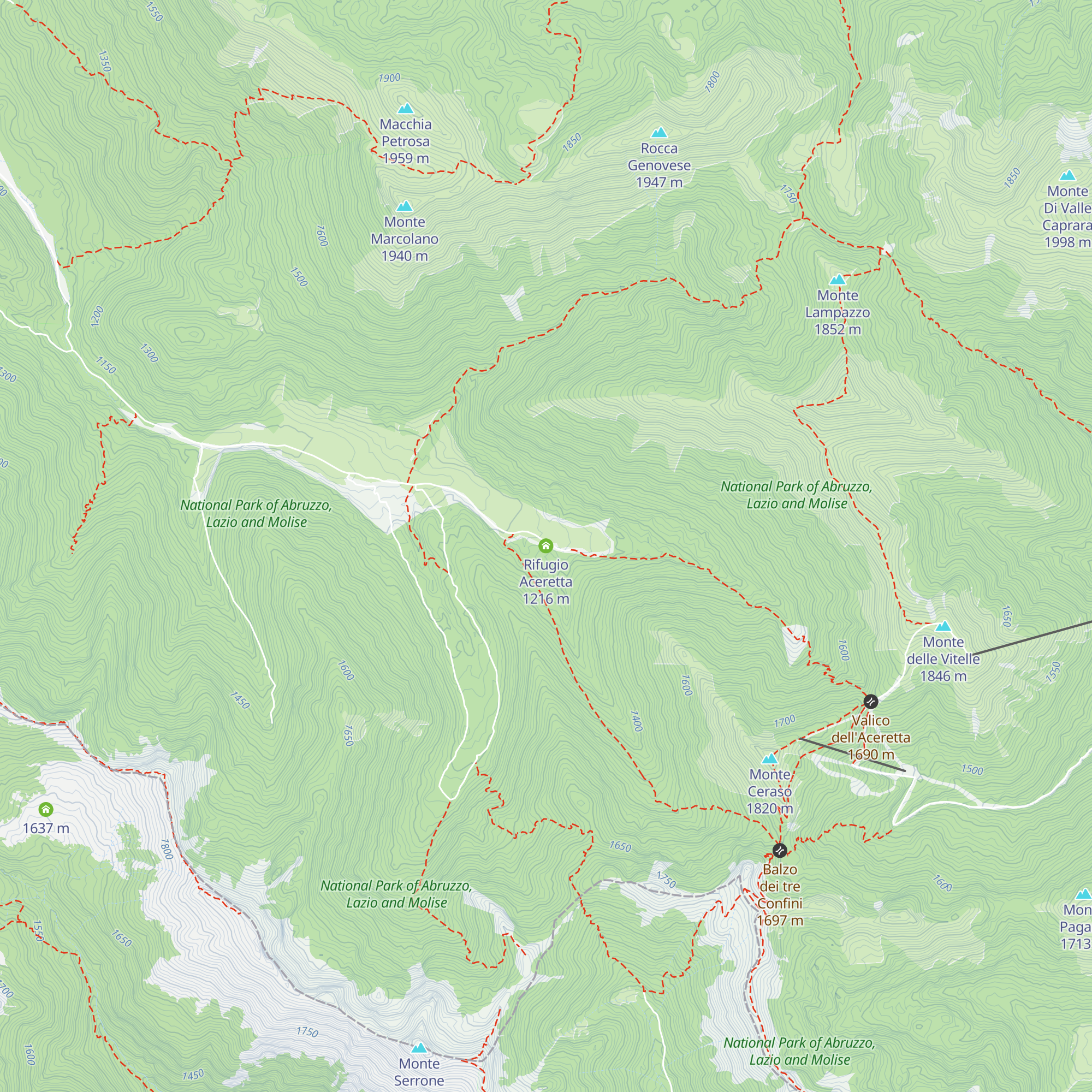 Rifugio Aceretta map