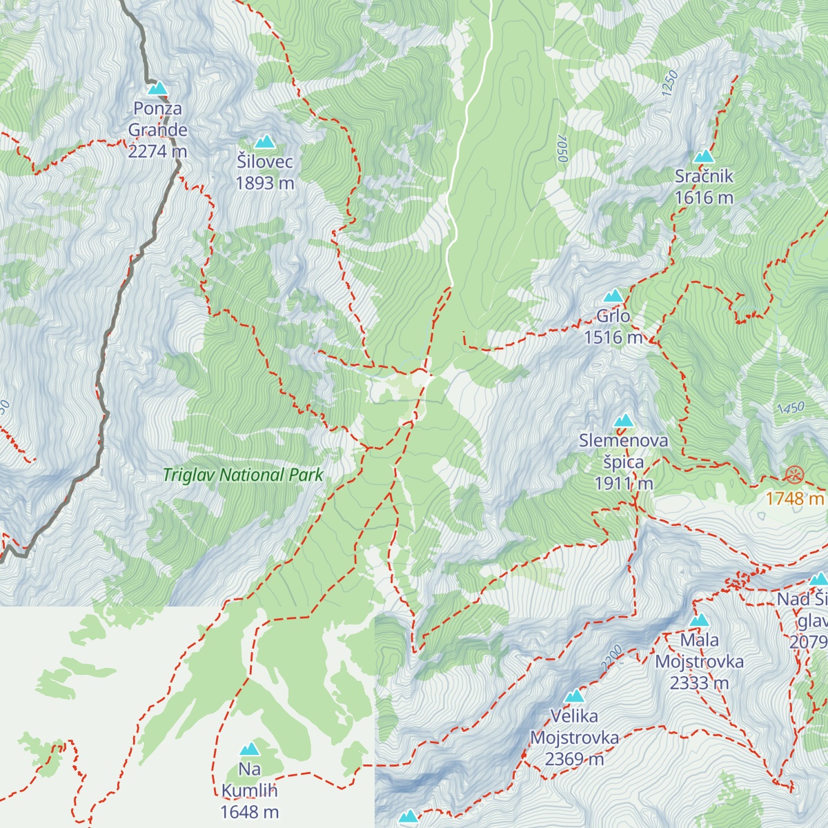 Planinski dom Tamar map