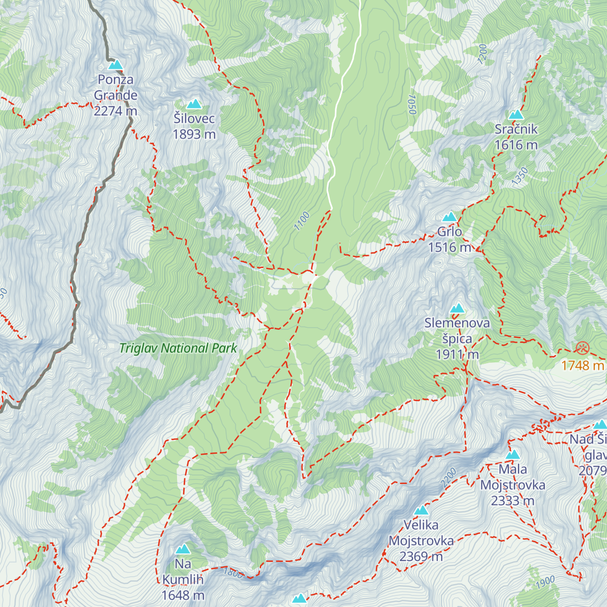Planinski dom Tamar map