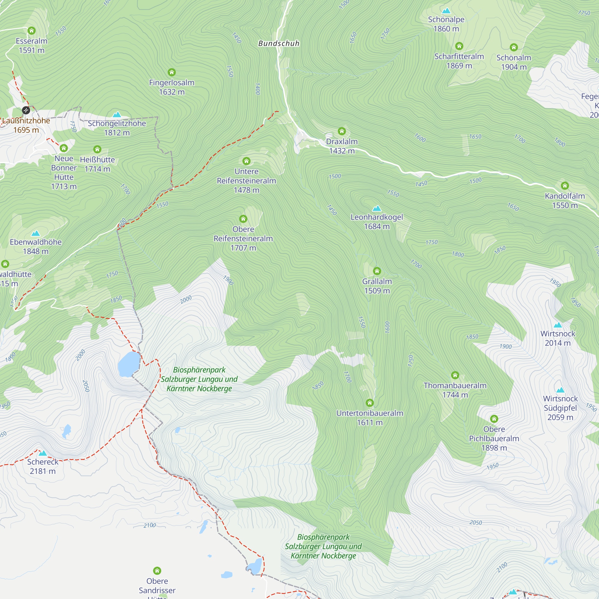 Obere Grillhoferalm map