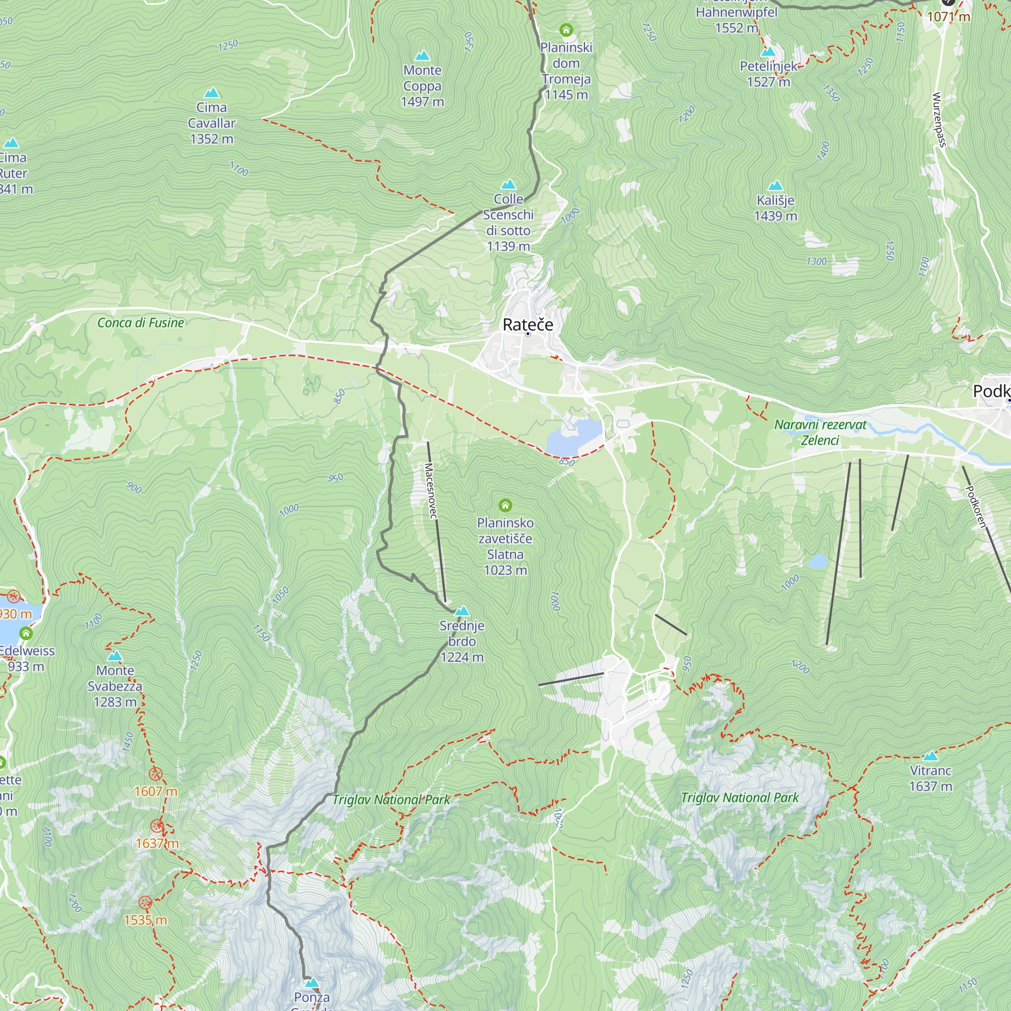 Planinsko zavetišče Slatna map