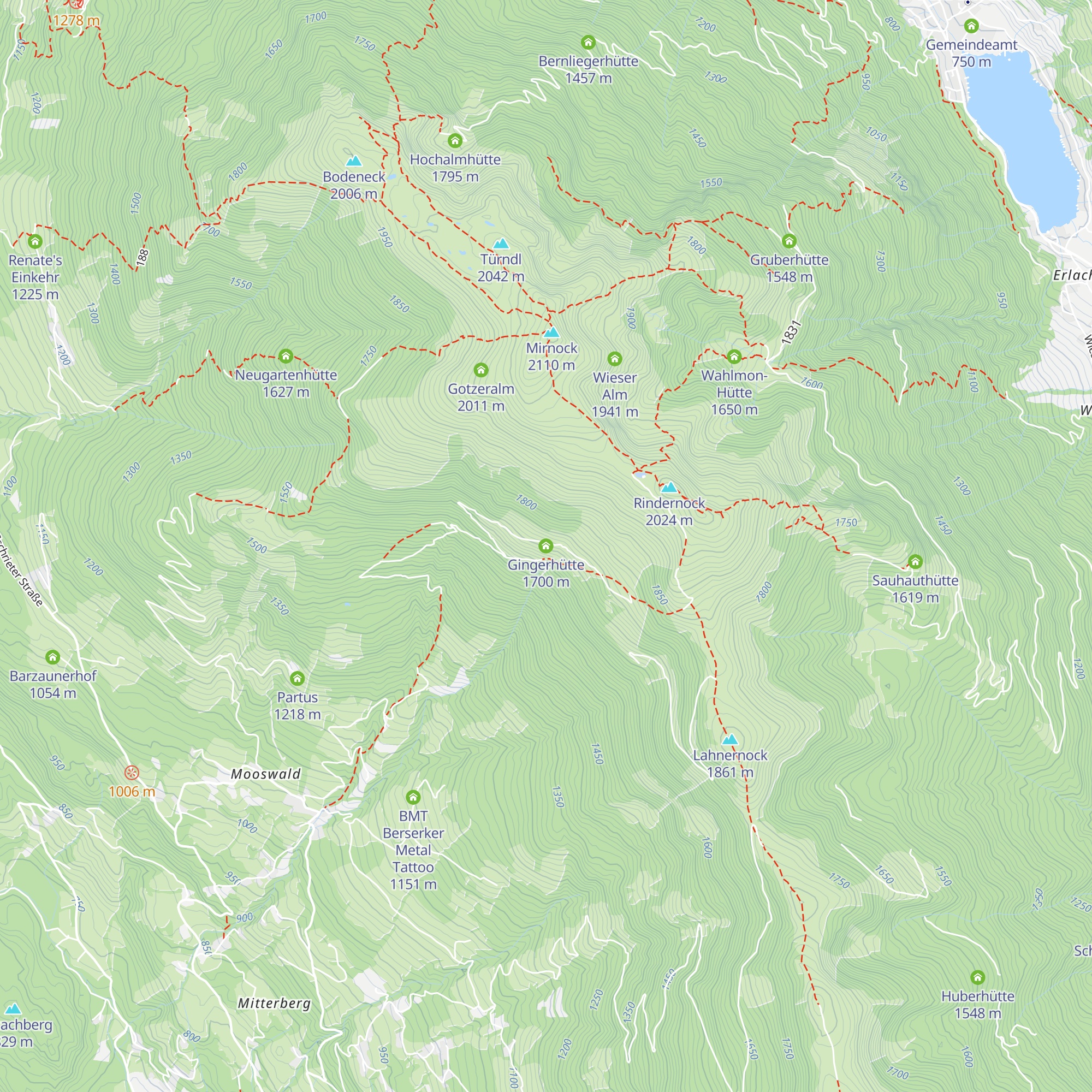 Gingerhütte map