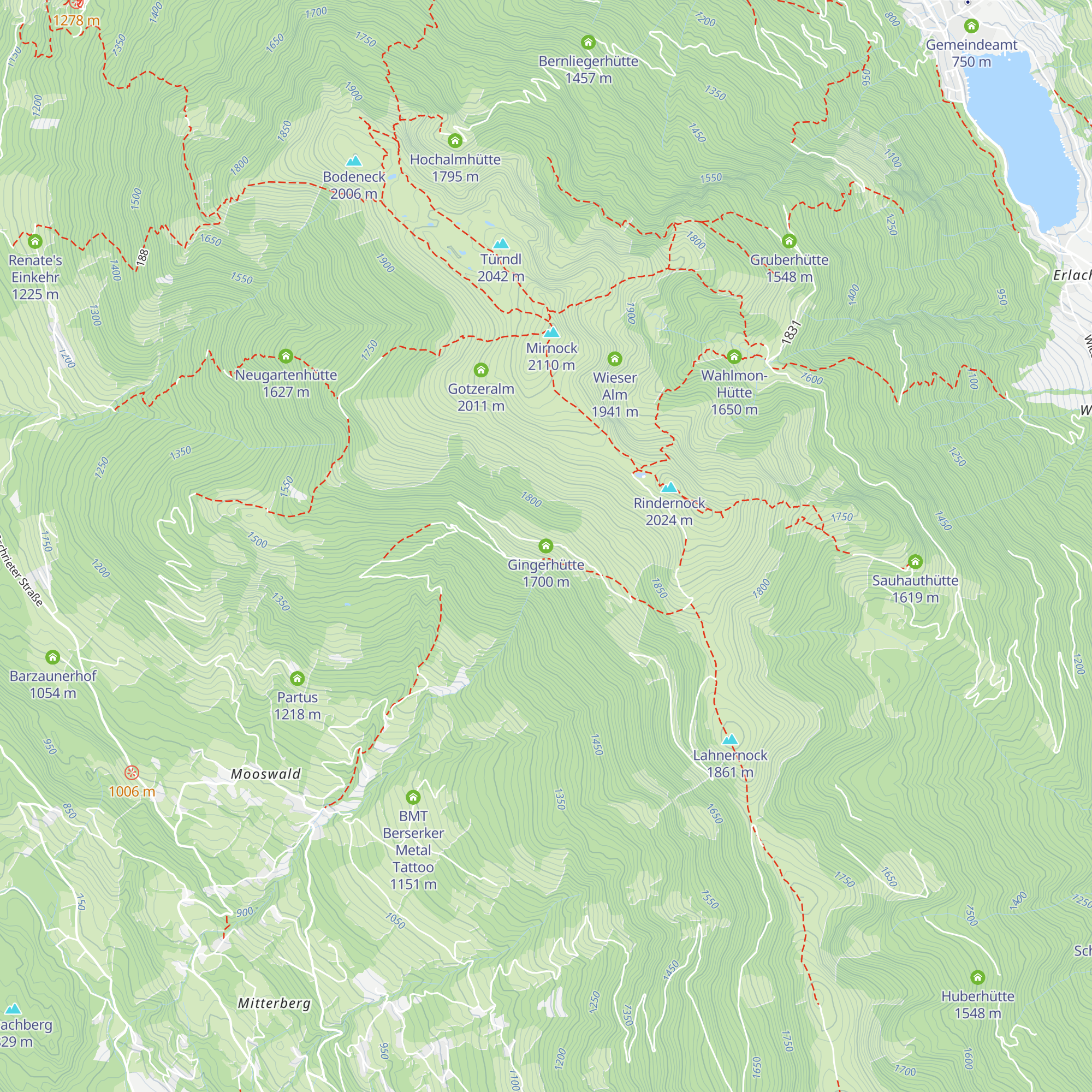Gingerhütte map