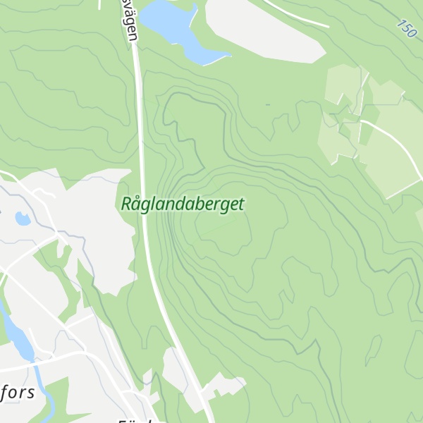 Map of Råglandaberget