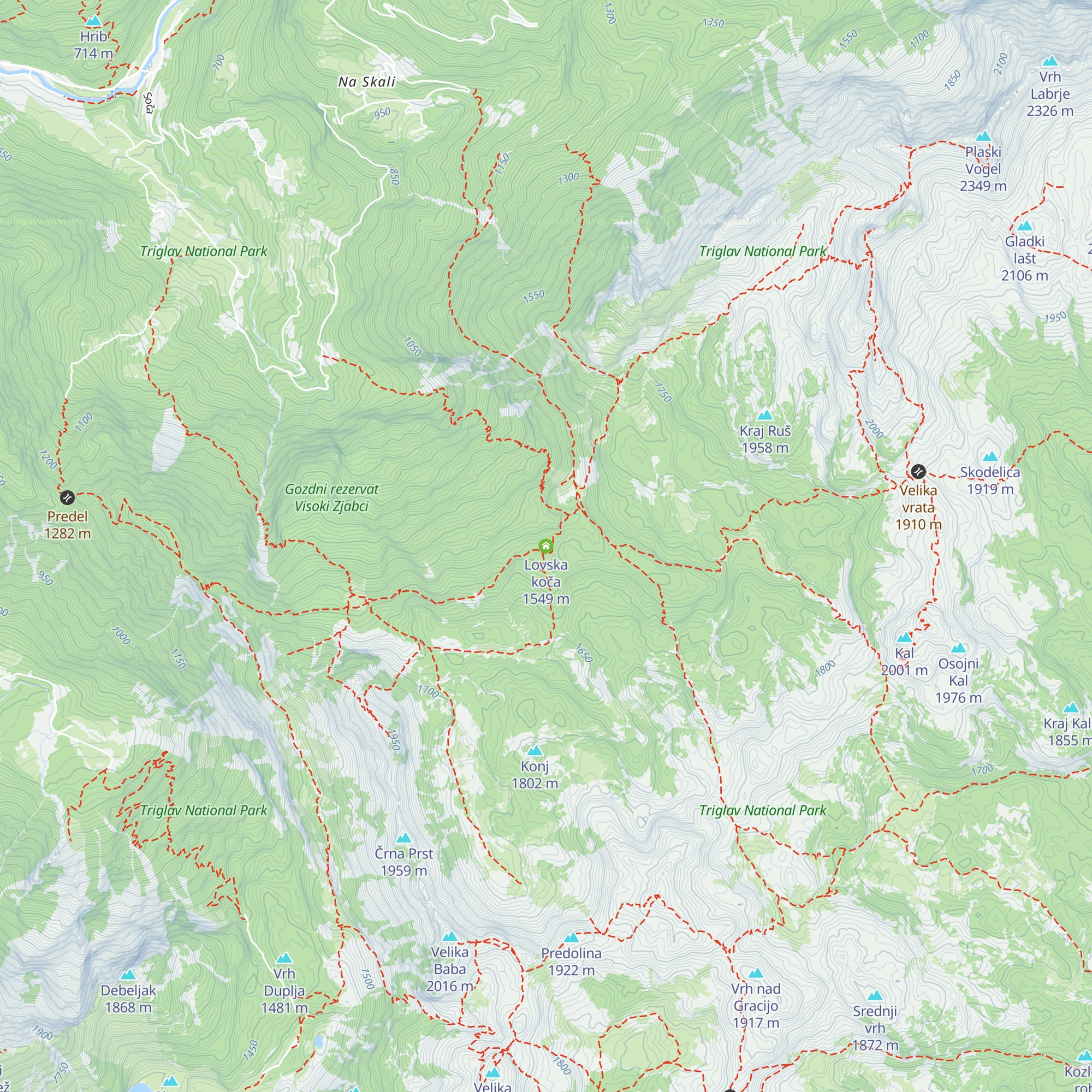 Lovska koča map