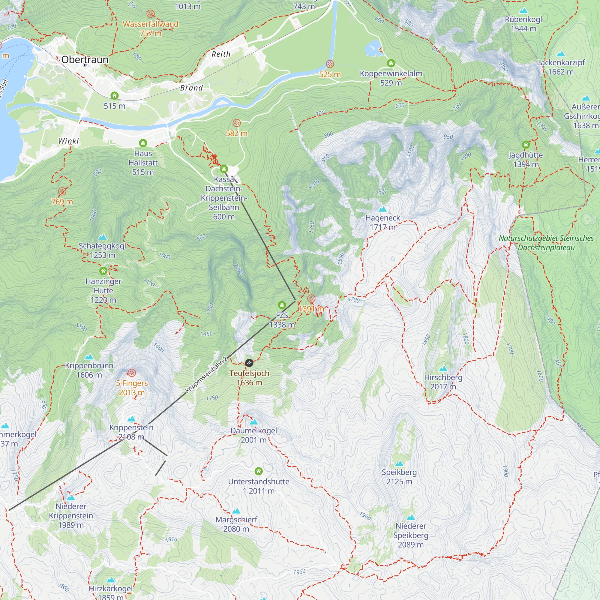 Schönbergalm map