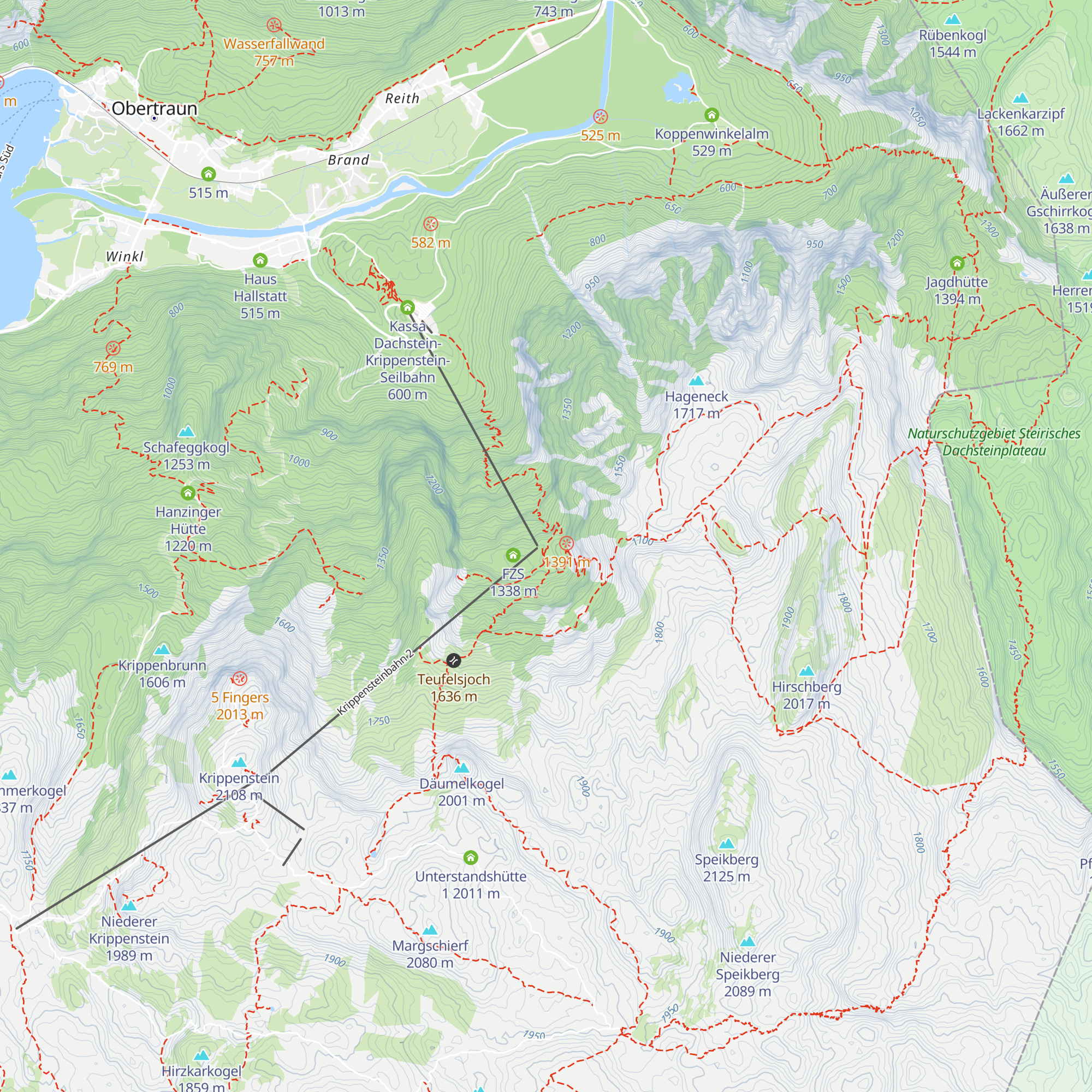 Schönbergalm map