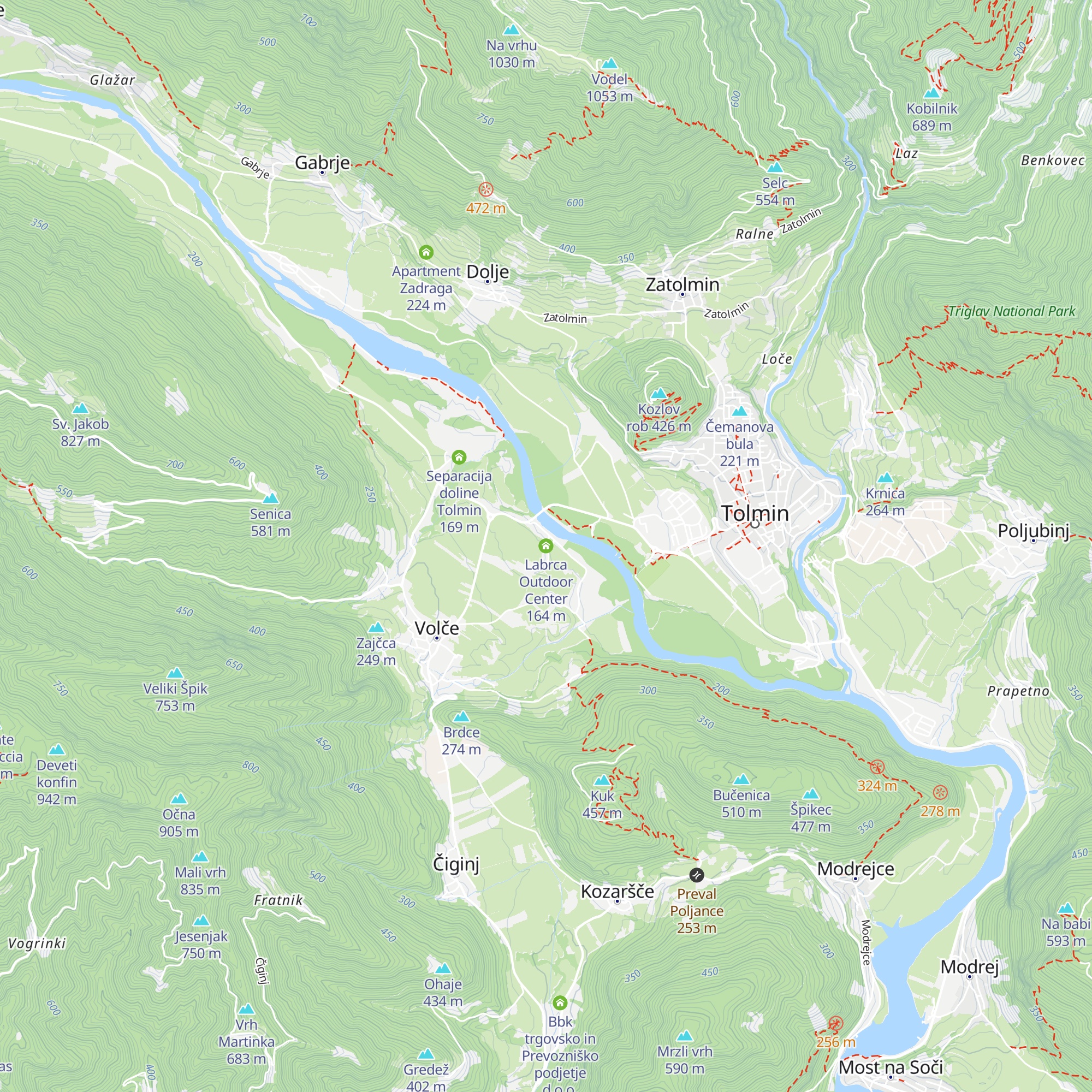 Labrca Outdoor Center map