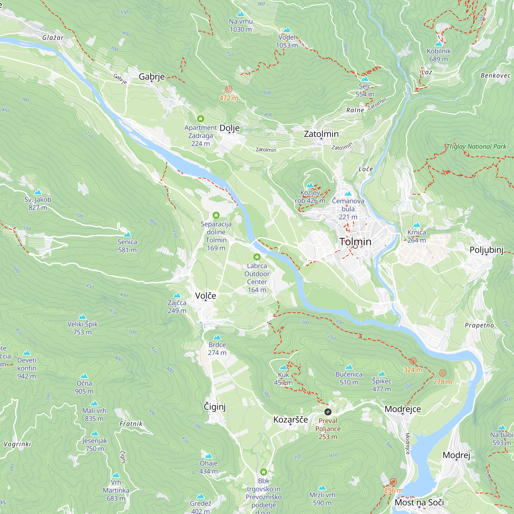 Labrca Outdoor Center map