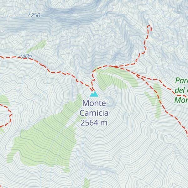 Map of Monte Camicia