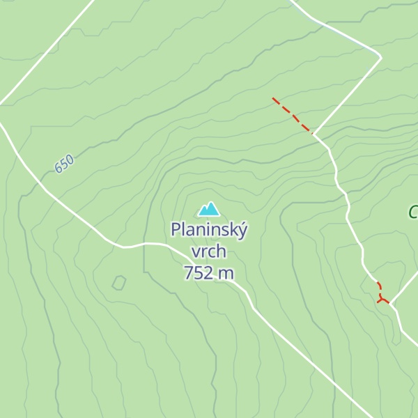 Map of Planinský vrch