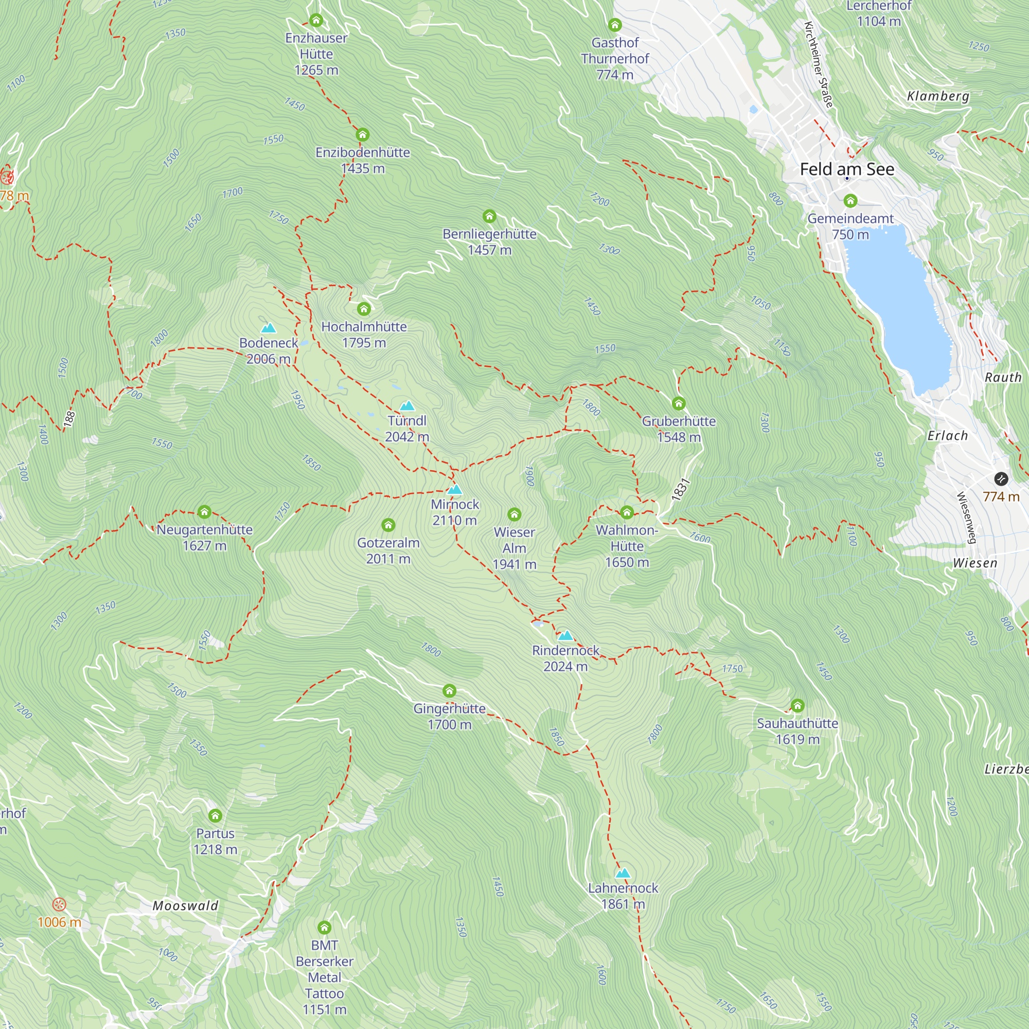 Wieser Alm map