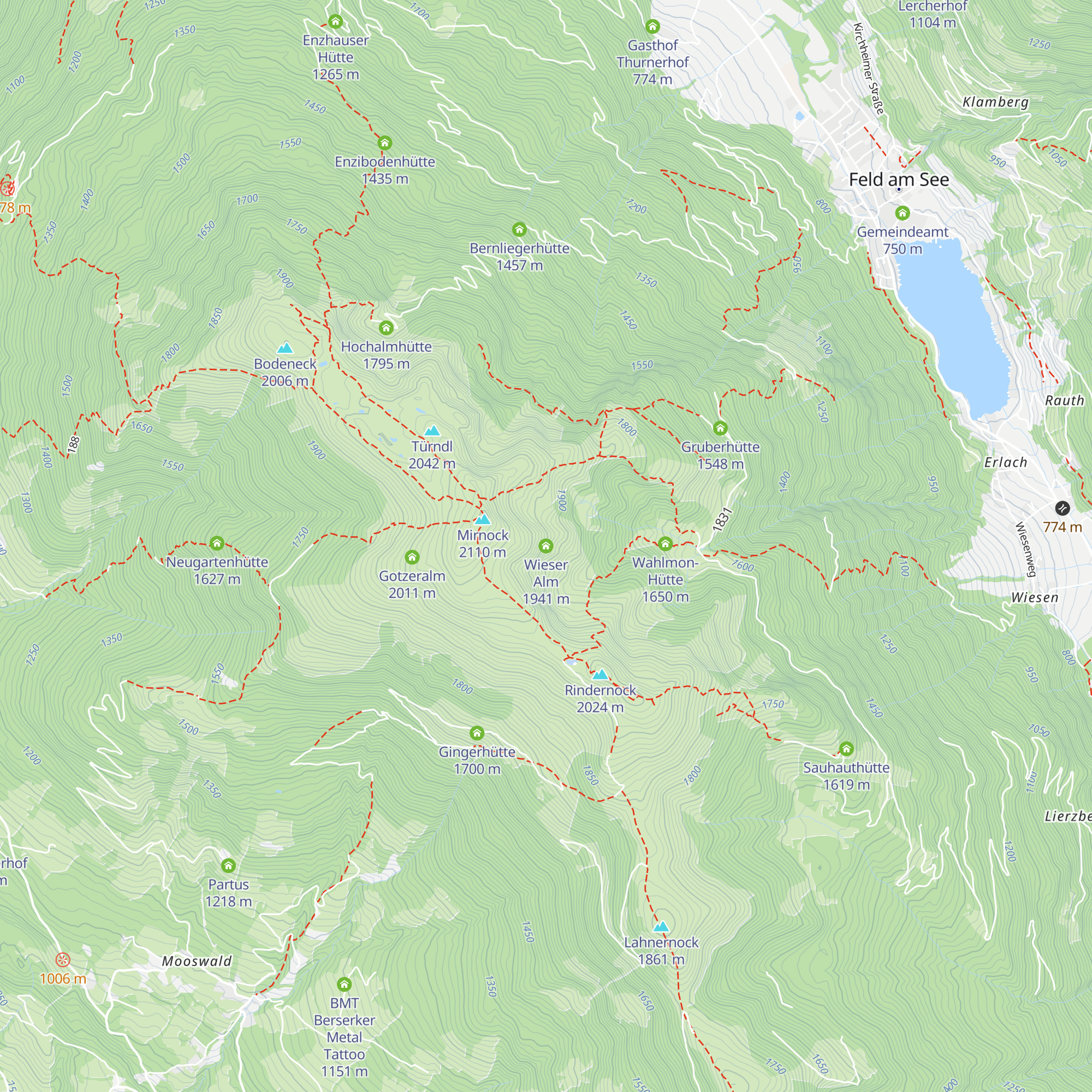 Wieser Alm map