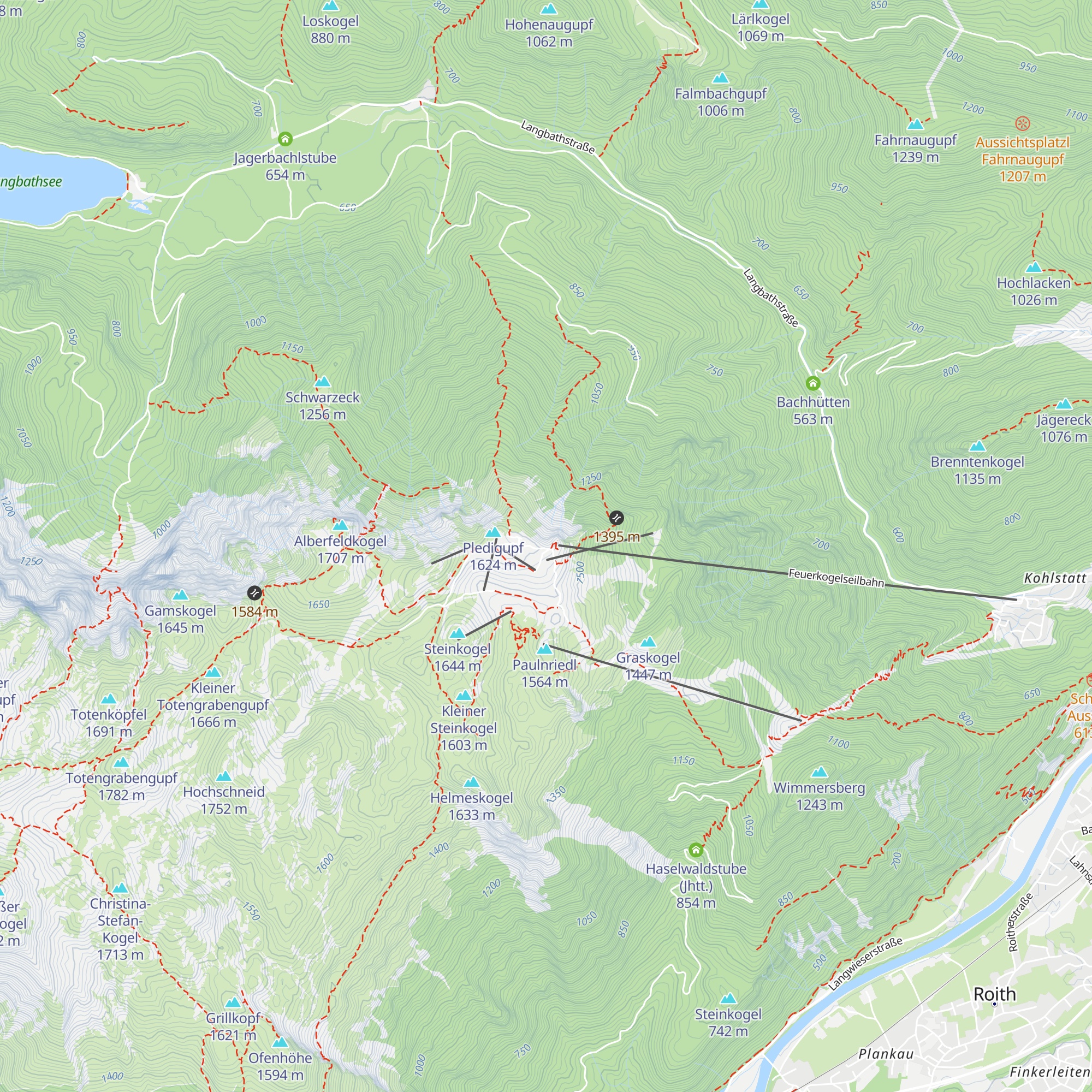 Berggasthof Feuerkogel map