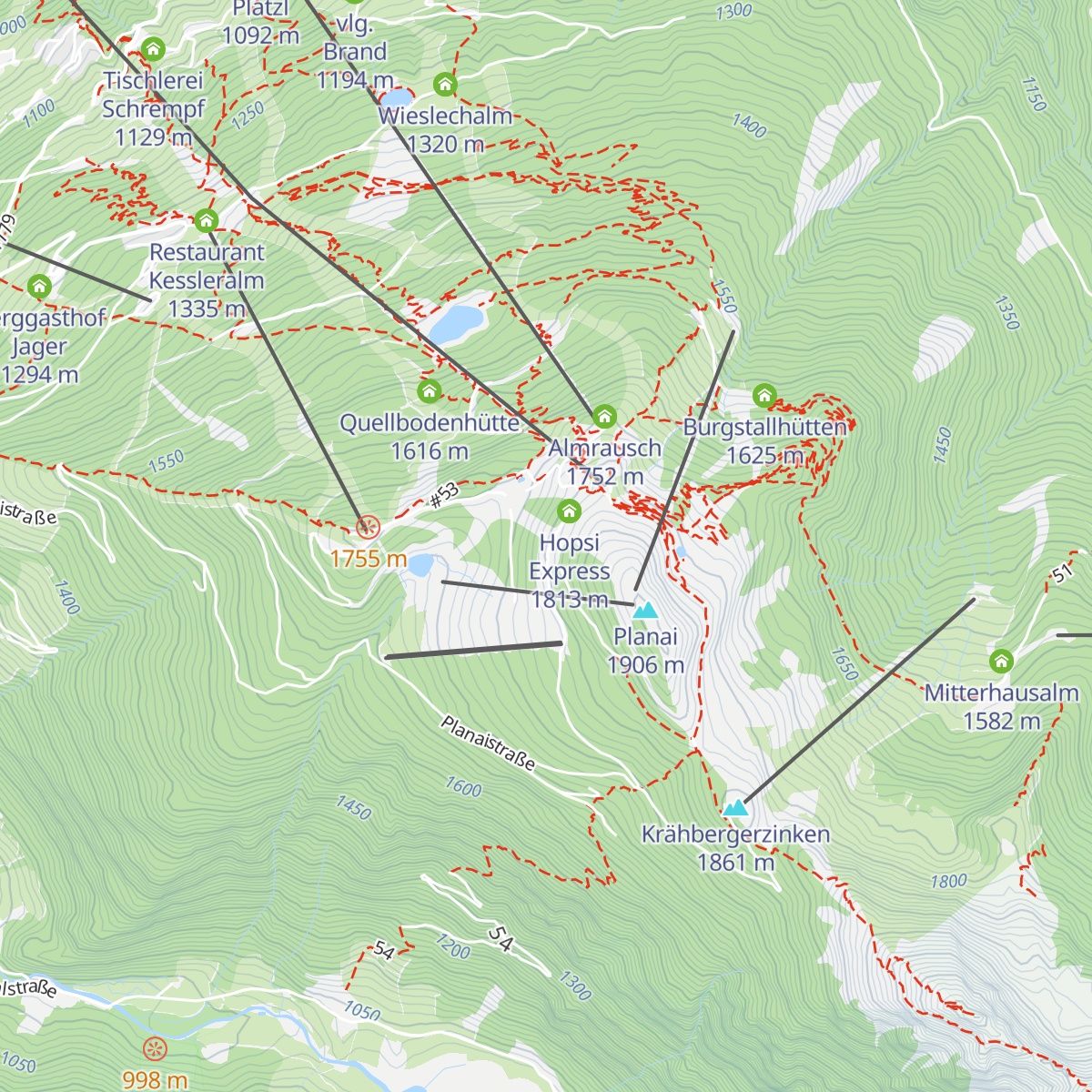 Onkel Willi's Hütte map