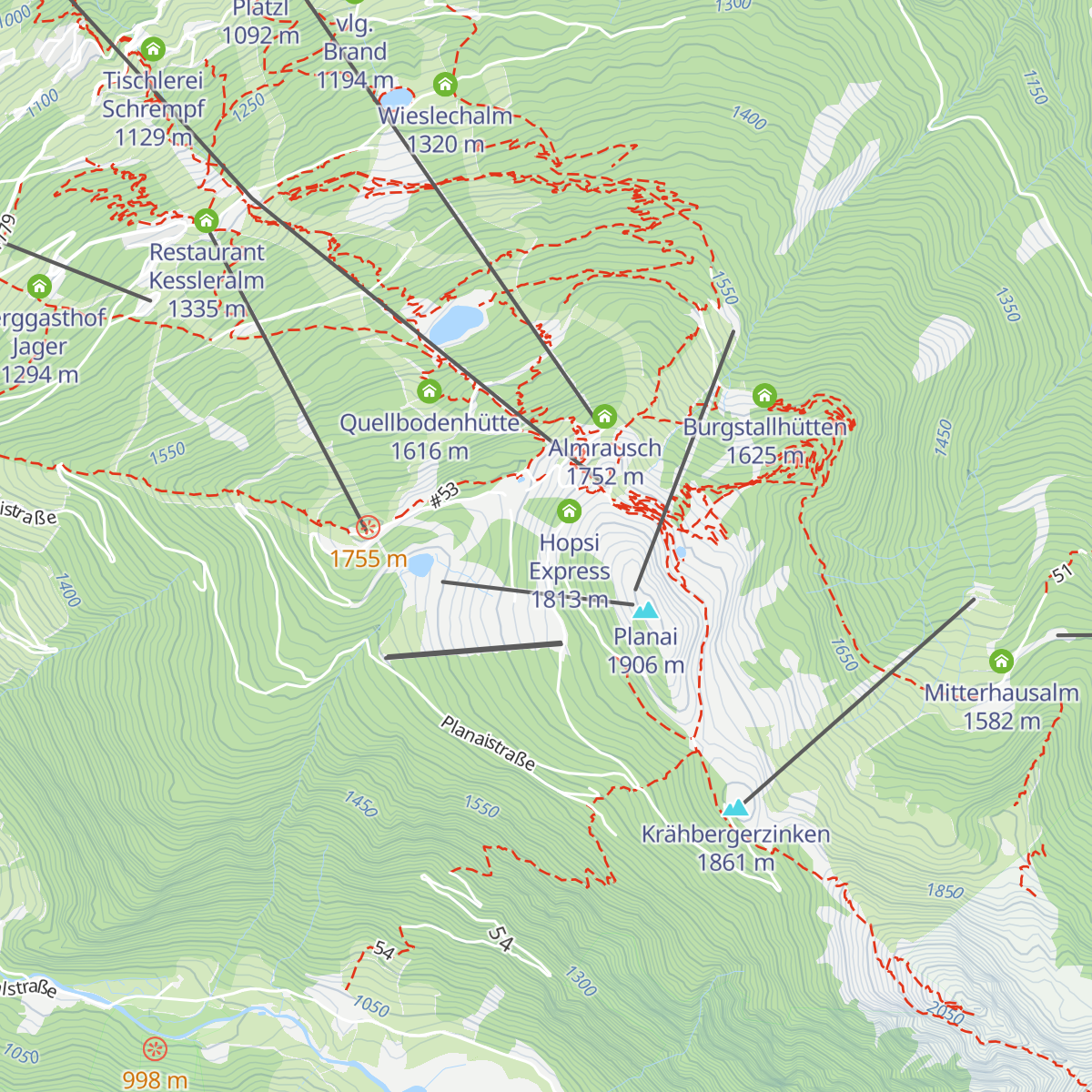 Onkel Willi's Hütte map