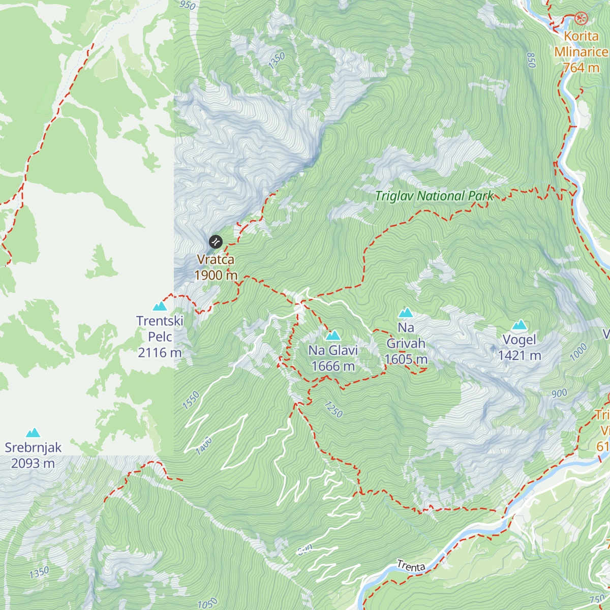 Lovska koča Berebica map