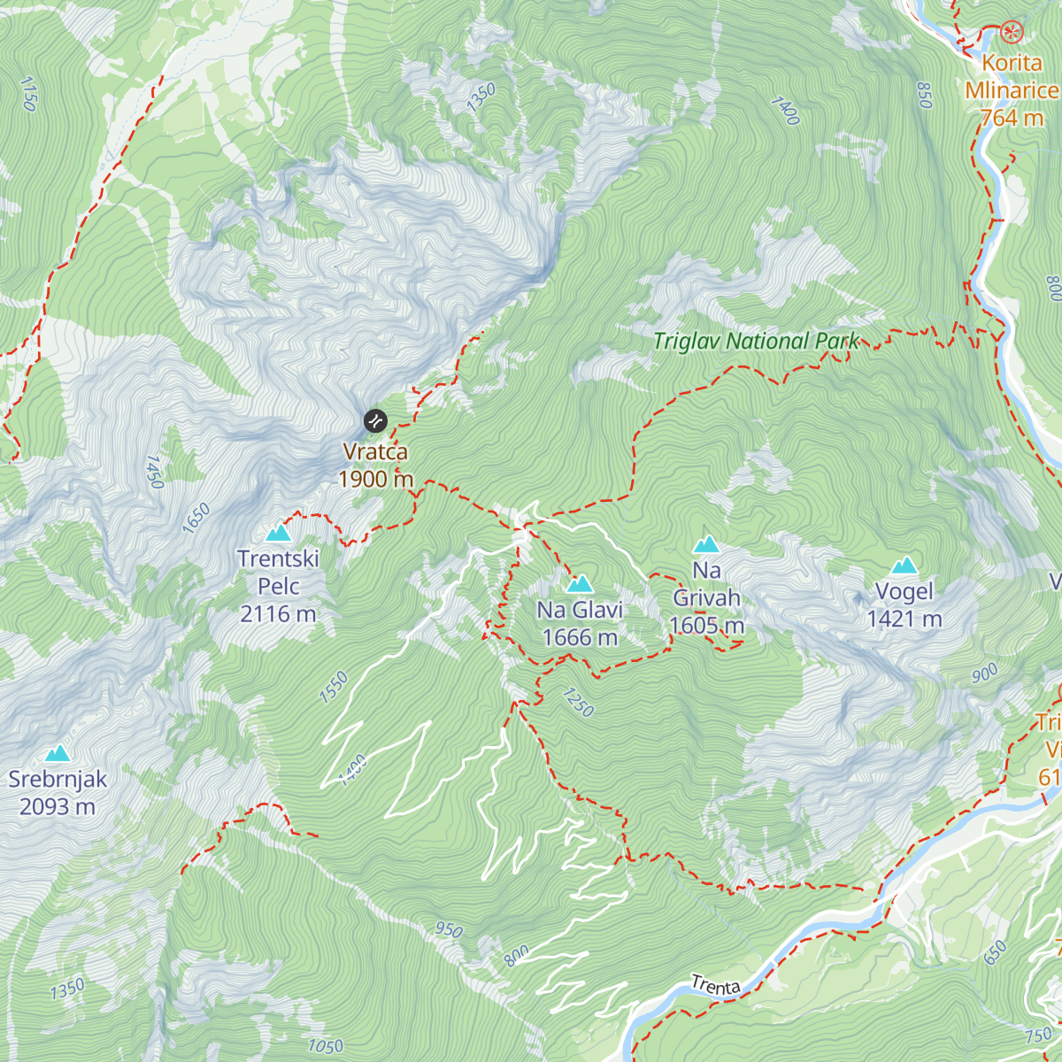 Lovska koča Berebica map