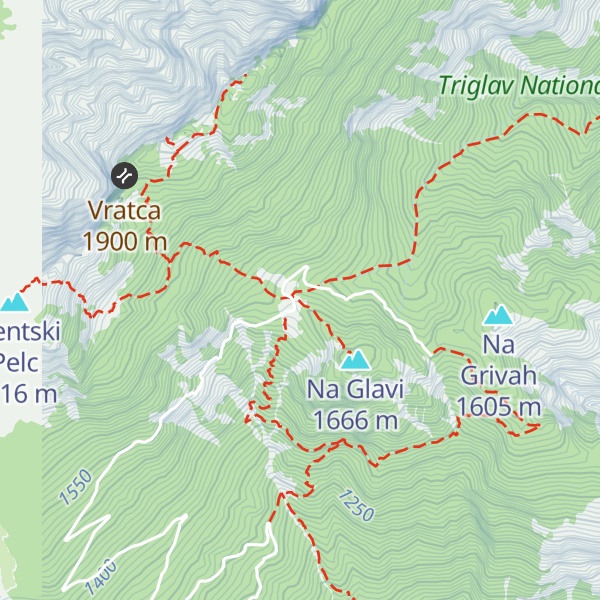 Map of Lovska koča Berebica
