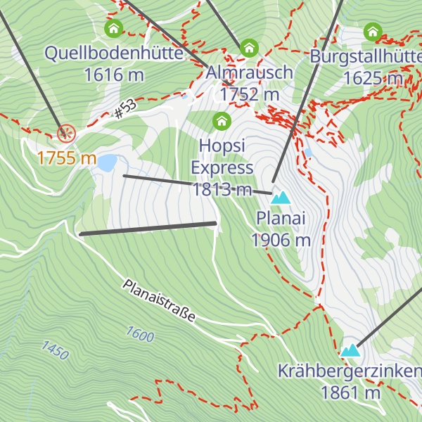 Map of Jausenstation Weitmoosalm
