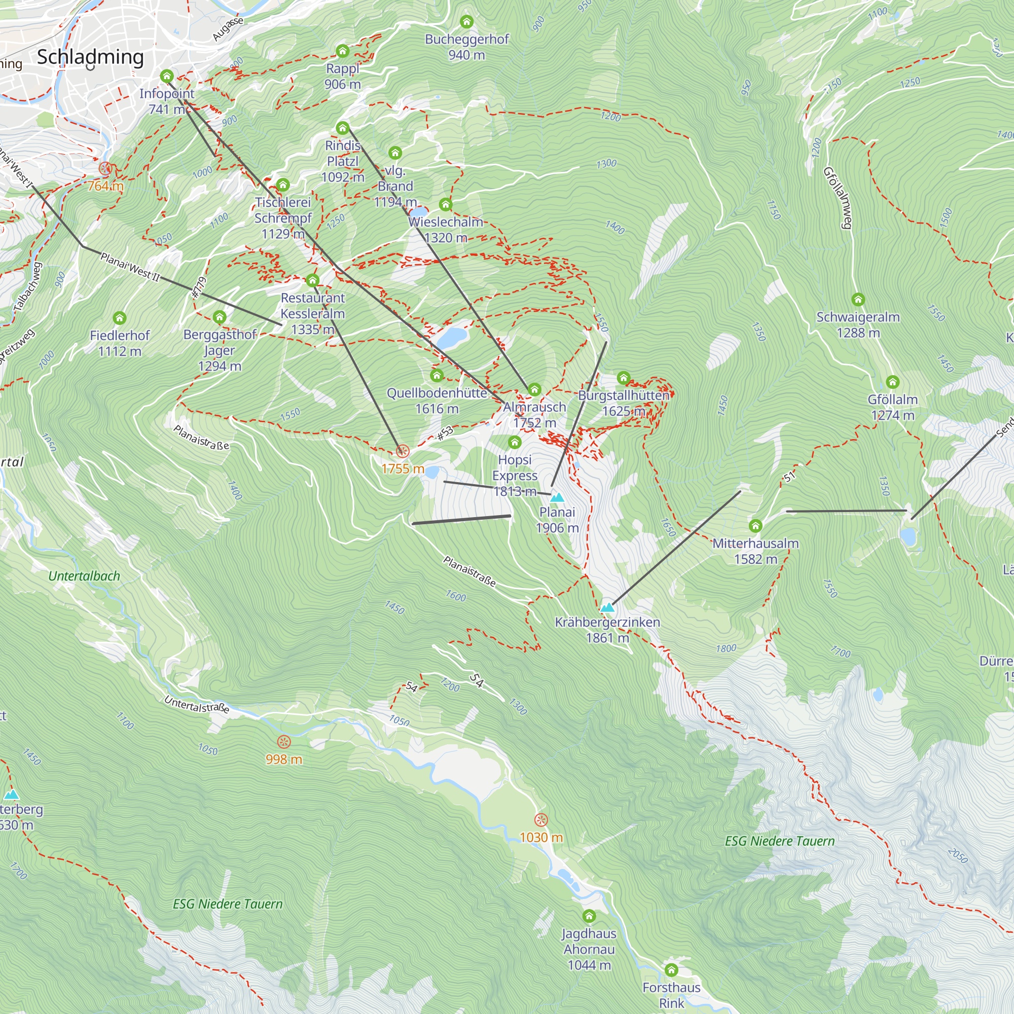 Jausenstation Weitmoosalm map