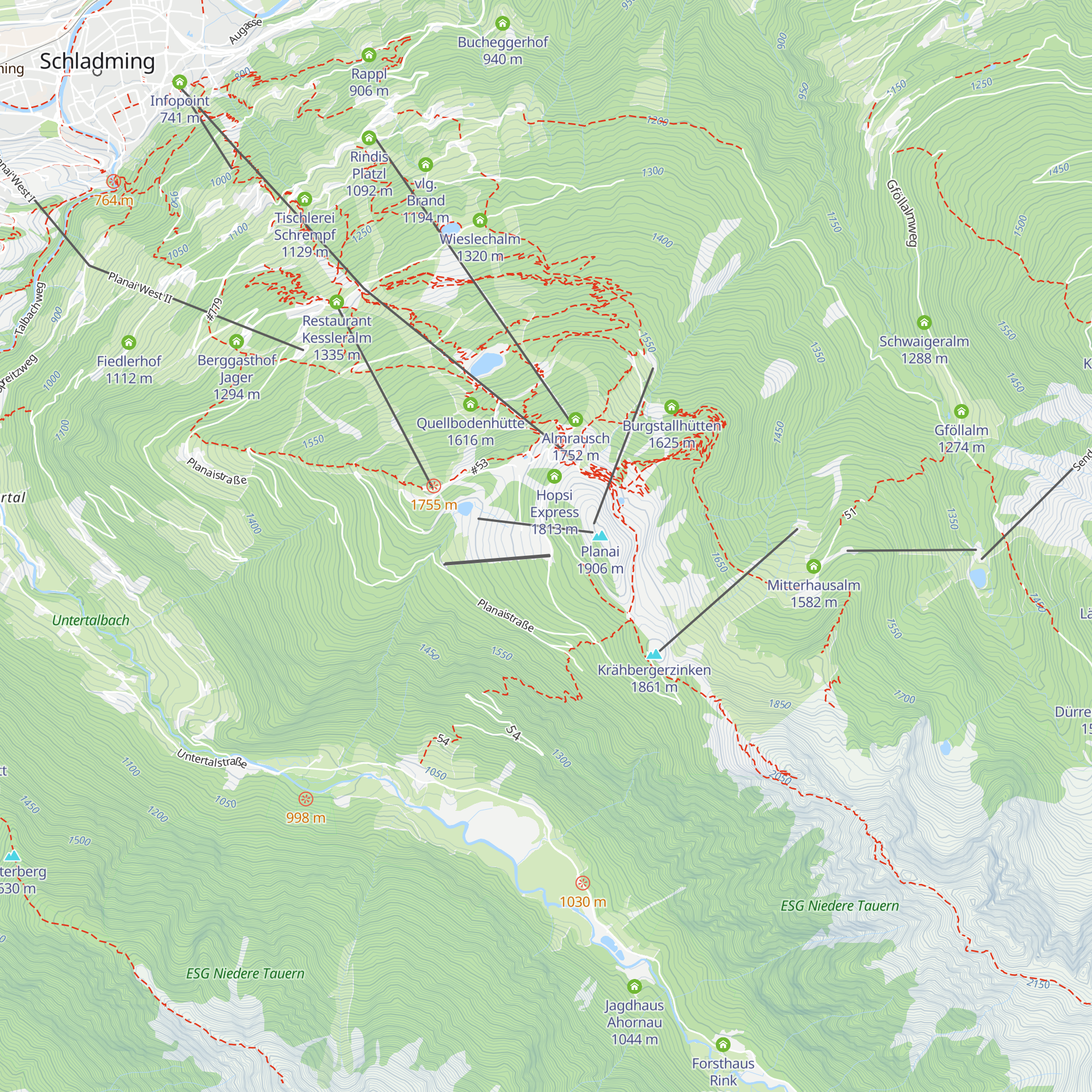 Jausenstation Weitmoosalm map