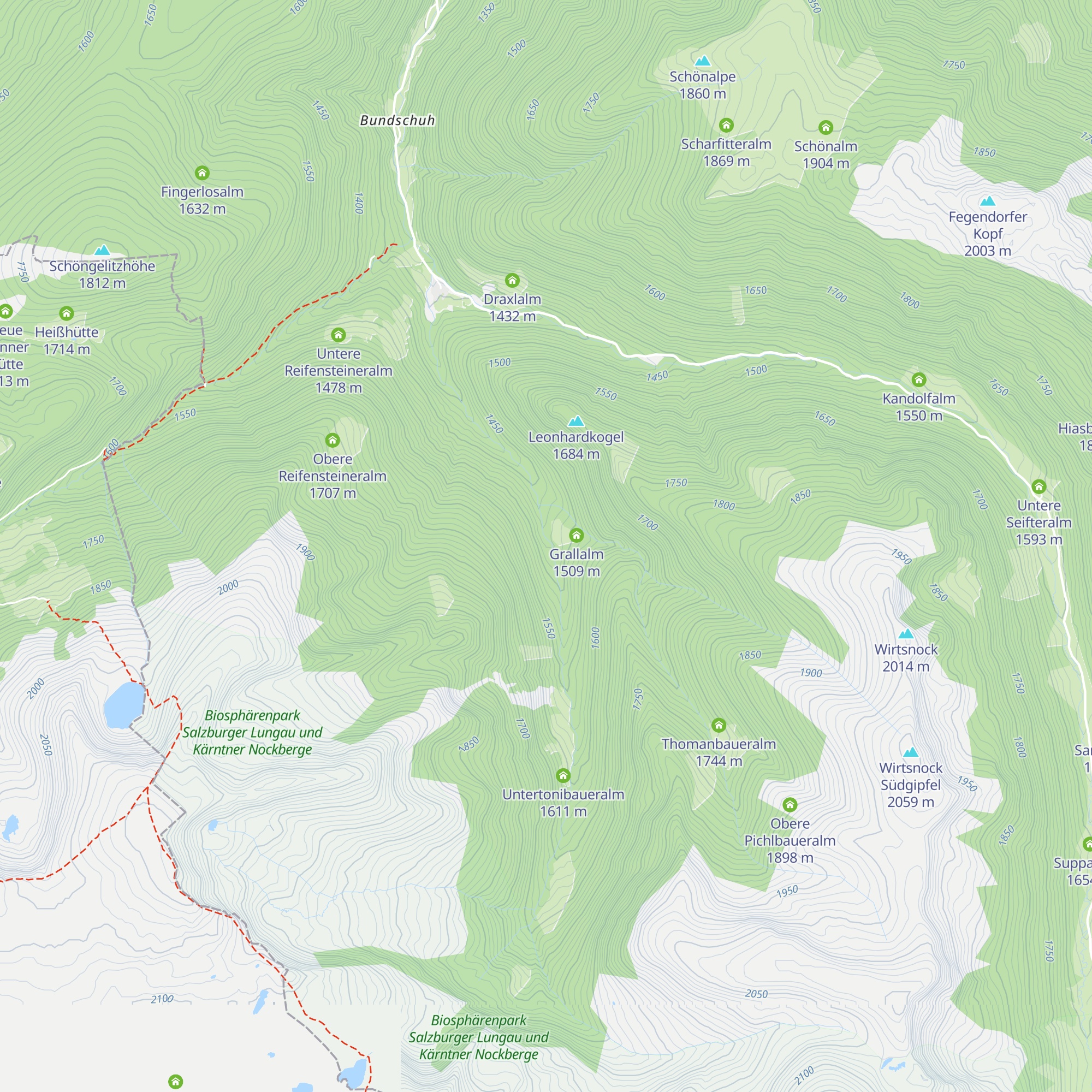 Untere Grillhoferalm map