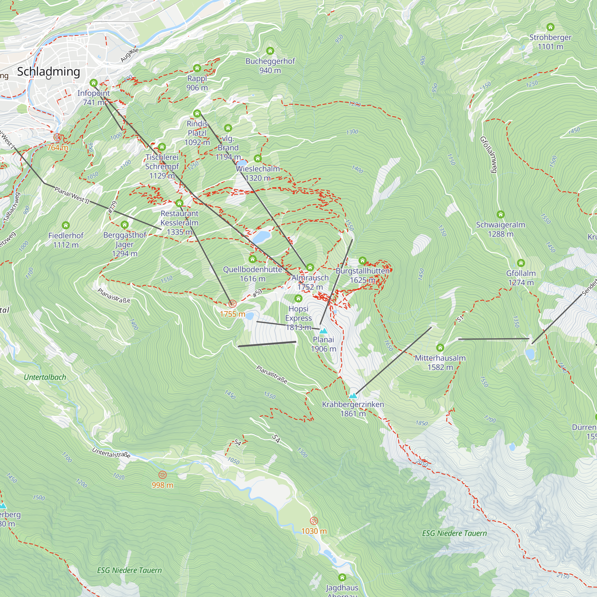 Hopsi Express map