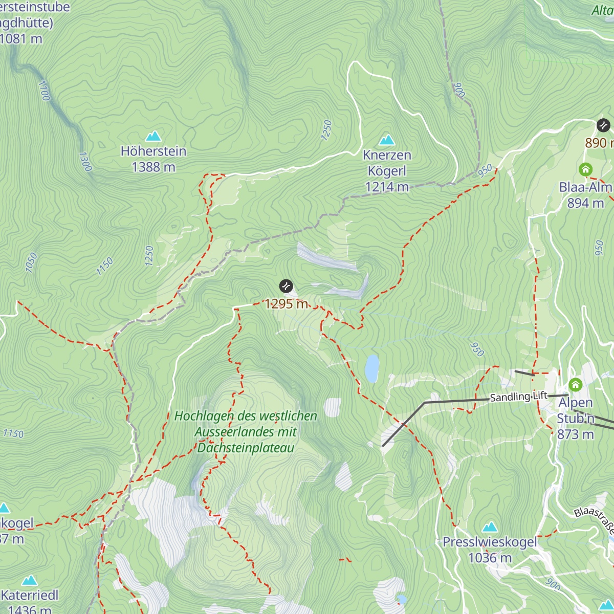Ausseer Sandlingalm map