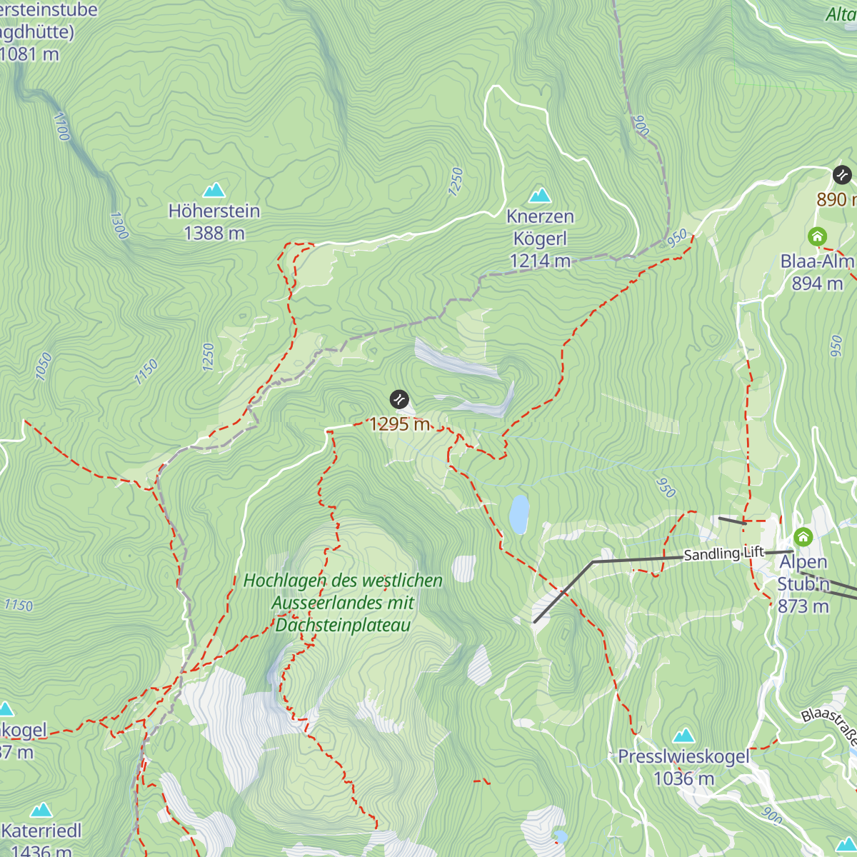 Ausseer Sandlingalm map
