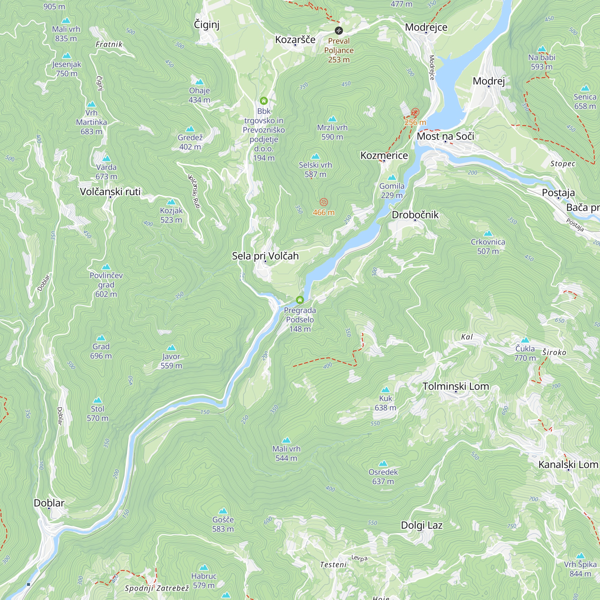 Pregrada Podselo map