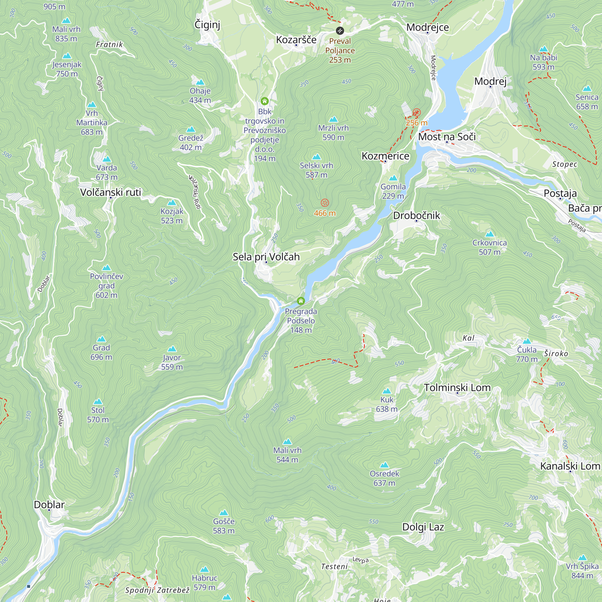 Pregrada Podselo map